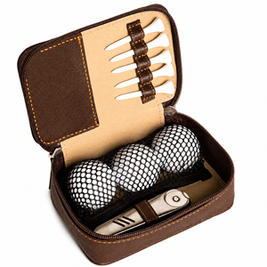 Offre Spéciale : Lot de 3 Étuis en Cuir pour Balles de Golf, Porte-Tees Portable à Fermeture Éclair, Mini Sac de Rangement pour Balles de Golf – En Stock - Product Image 2