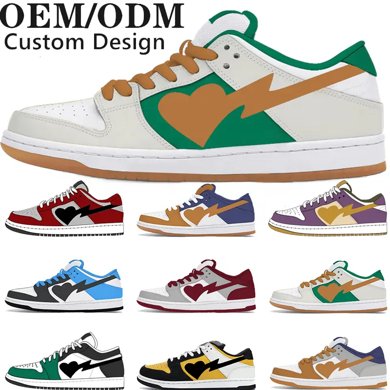 Top Quality Genuine Leather Low Top Men's Skateboard Shoes Custom Logo Brand Sneakers Casual Sneakers Custom Men Shoes