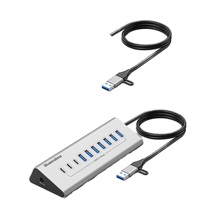 USB 3.0 tốc độ cao 10-trong-1 hợp kim nhôm Hub <span class=keywords><strong>7</strong></span> cổng Multiport Loại-C USB C SPLITTER 5Gbps tốc độ SD giao diện loại - Product Image 4