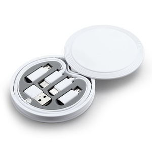 OEM ABS Swivel Cover Keychain 6 in 1 Usb Adapter Cable Storage Box 60W 3A PD Fast Charging Usb Kit Portable for Travel Gift