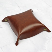 Plateau de voyage en cuir pour hôtel imprimé personnalisé avec fermeture à pression Plateau de rangement pour bijoux Plateau en cuir PU