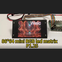 Layar LED Matriks P1.25 Mini Kustom Warna-Warni untuk Poster Digital & Toko Ritel dengan Dukungan Animasi/Grafik