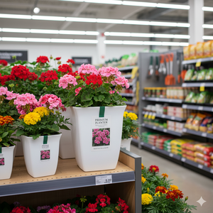 Pot de fleurs en plastique PP pour extérieur, grand pot contemporain, écologique, pot de jardin artificiel pour utilisation dans les centres commerciaux - Product Image 3