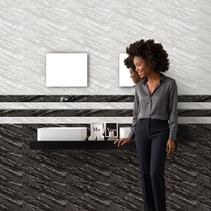 Commercial Digital Ceramic Wall Tiles 12x18 Inch Glossy Polished Glazed Firebrick Design for Building Interiors - Product Image 4