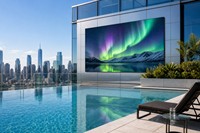 Mur vidéo LED couleur plein écran extérieur haute luminosité P6.25 IP66 HDR10+ Garantie 5 ans pour affichage numérique étanche de piscine