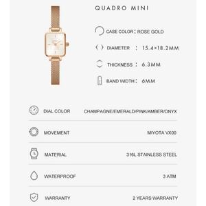 Hot Sale Customizable Women's Square <b>Watch</b> <b>Waterproof</b> Alloy Japan Quartz Movt Ladies' Fashion <b>Watch</b> Custom - Product Image 5