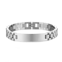 Bijoux Songfu Personnalisés en Acier Inoxydable, Bracelet de Montre Réglable Anti-Ternissement, Style Hip Hop pour Hommes et Femmes