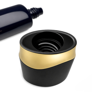 Luxury Black <b>Plastic</b> Cosmetic Squeeze <b>Tube</b> with Gold Electroplated Screw Cap - Product Image 2
