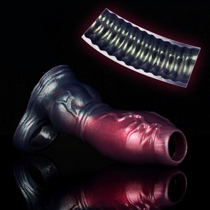 Préservatif en silicone épaissi Alien Dog-knot Barrel Hollow pour hommes, dispositif de masturbation portable, préservatif en cuir pour le sexe - Product Image 6