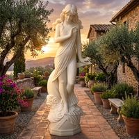 Sculpture de déesse classique en marbre blanc massif sur mesure - Art figuratif grec-romain personnalisé, fabriqué sur commande avec livraison mondiale