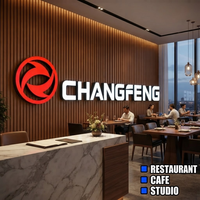Papan Nama Bisnis LED Kustom dengan Logo Merah untuk Resepsi Perusahaan Modern dan Pemasok Signage Kantor Depan Huruf LED