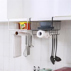 Meuble de rangement mural moderne et écologique pour cuisine et armoire, avec panier suspendu intégré - Product Image 2