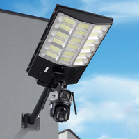 Lampadaire solaire LED 800W IP65 avec caméra, surveillance 4G, contrôle à distance mobile, induction radar sur poteau haut, éclairage extérieur pour routes rurales