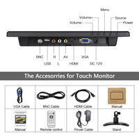 Écran tactile capacitif plat HD de 12,1 pouces pour l'industrie, écran tactile LCD TFT pour ordinateur de bureau