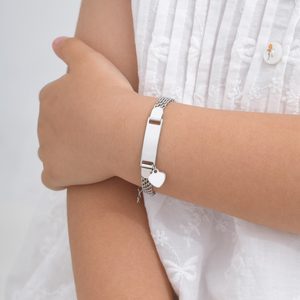 Personalized Engravable Stainless Steel Curved Bar Bracelet Gold & Steel Color Custom <b>Name</b> Jewelry Unisex Fashion Gift Bracelet - Product Image 5