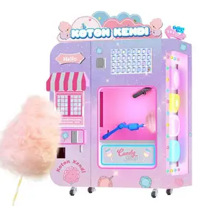 China Pink Sugar Candy Floss Flower Cotton Candy Machine Commercial Use Electric Cotton Candy floss Machine with cart