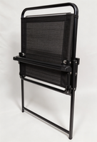 Chaise pliante de loisirs d'extérieur moderne de haute qualité, légère, multifonctionnelle, portable, imperméable, avec structure en fer et revêtement en tissu