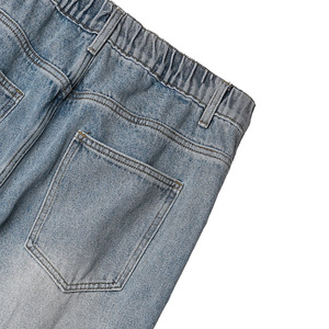 Jean ample déchiré vintage pour homme, coupe large, en denim épais, collection automne-été 2026, style rétro américain, streetwear décontracté - Product Image 5