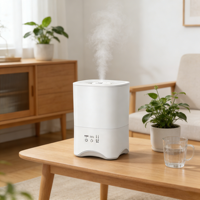 Humidificateur d'air à ultrasons à ions négatifs avec lumière LED de style moderne, corps en plastique, certifié ROHS, 5L, mini, faible bruit