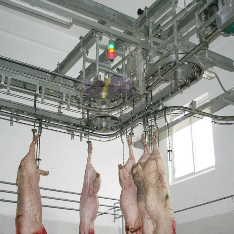 آلة بسحّاب ومصفح لحوم الخنازير متوفرة بقياس 50 و100 و200 قطعة وهي معدات بسحّاب لمصنع معالجة لحوم الخنازير وخط ذبح