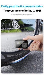 Accessoires de vélo, mini gonfleur de pneus BL06 120 PSI, arrêt automatique, pompe à air électrique numérique pour vélo électrique, <span class=keywords><strong>VTT</strong></span>, vélo de route - Product Image 2