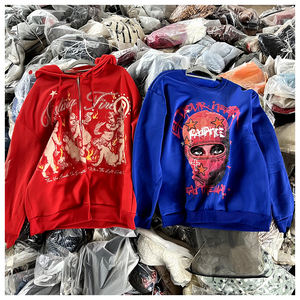 เสื้อฮู้ดดี้แบบซิป แบรนด์ใหม่ จำนวนมาก ขายส่ง สินค้าคงคลัง เสื้อผ้าผู้ชาย จัดส่งแบบสุ่ม เสื้อฮู้ดดี้โอเวอร์ไซส์ สำหรับฤดูใบไม้ร่วงและฤดูหนาว - Product Image 2