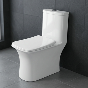 โถสุขภัณฑ์แบบชิ้นเดียว Fohome Sanitarios Inodoros พร้อมระบบ S-Trap และระบบไซฟอน  พร้อมฝารองนั่งอุ่นแบบมีระบบชำระล้างด้วยน้ำ - Product Image 5