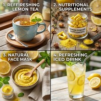 Poudre de citron naturelle FVP-11, poudre de jus de citron soluble dans l'eau, qualité alimentaire, séchée par pulvérisation, sauvage