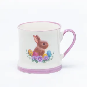 Tazas de té de cerámica clásicas con asa Taza de Pascua para café y té Venta caliente al por mayor para regalos de negocios y uso de viajes