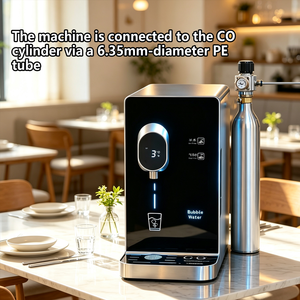 Mini Refrigeratore d'<span class=keywords><strong>Acqua</strong></span> <span class=keywords><strong>Frizzante</strong></span> da Tavolo con Display LED della Temperatura, 180W Raffreddamento Rapido e Dispenser di <span class=keywords><strong>Acqua</strong></span> Gassata per Casa e Ufficio - Product Image 5