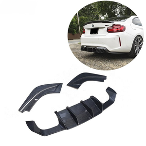 Diffuseur de pare-chocs arrière en fibre de carbone pour <span class=keywords><strong>BM</strong></span> W 2 Series F87 <span class=keywords><strong>M2</strong></span> Coupé 2 Door 2016 V Style Rear Bumper Splitter - Product Image 2