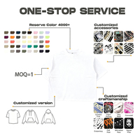 T-shirts en coton personnalisables As Colour, coupe ample, avec logo DIY, surdimensionnés 260 g/m², pour homme, idéal été, style sweat-shirt