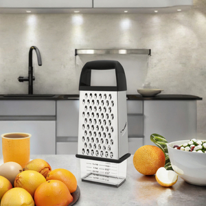 Đa-mục đích thép không gỉ pho mát và rau vắt tay với bốn mặt thiết kế kim loại xử lý - Product Image 2