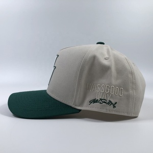 OEM Classic Unisex Cotton Two Tone 5 Panel a Frame Structured Gorras Custom 3d <strong>Large</strong> Letter Embroidered Hat Visor <strong>Baseball</strong> <strong>Cap</strong> - Product Image 3