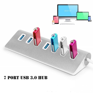 Tốc Độ Cao 7 Cổng Hợp Kim Nhôm 3.0 <span class=keywords><strong>USB</strong></span> <span class=keywords><strong>Hub</strong></span> Splitter 5Gbps Sạc Dữ Liệu Sync Adapter Xách Tay Cho Macbook PC Máy Tính Máy Tính Xách Tay - Product Image 6