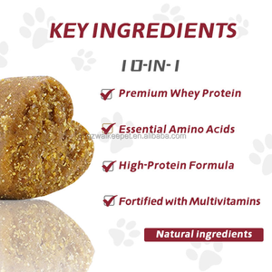 Suplemento 10 en 1 para Ganancia Muscular en Perros, Masticables Blandos con Alto Contenido de Proteínas, Aumentador de Peso, Constructor Muscular para Todas las Razas, Aminoácidos, Pollo, 120 Unidades - Product Image 3