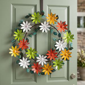 Corona de Flores Decorativa Redonda Hecha a Mano, Estilo Rústico, Sin Iluminación, Paquete Individual, Decoración Navideña Artesanal - Product Image 4