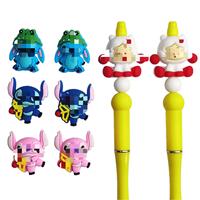 Nouveautés en gros : Perles en vrac 3D en silicone et PVC, motifs de personnages de dessins animés et d'anime, pour la fabrication de stylos et de porte-clés