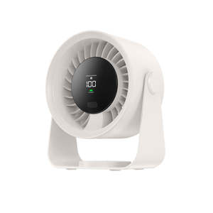 High-quality minimalist new <b>rechargeable</b> mini desktop <b>fan</b> with digital display - Product Image 1
