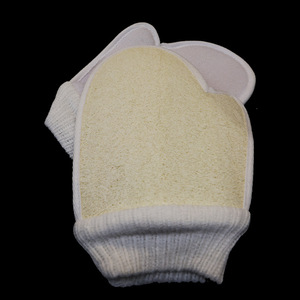 Gants de bain en loofah blancs, éponge exfoliante pour adultes, pour le gommage sous la douche - Product Image 4