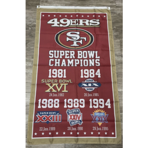 คุณภาพสูง32 teams อเมริกันฟุตบอลป้ายกลางแจ้งในร่ม3X5ฟุตธง49ers ซานฟรานซิสโก2 grommets ได้รับการออกแบบเม็กซิโก - Product Image 2