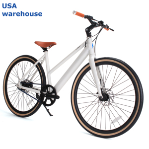 Entrepôt aux États-Unis Vélo de route à moteur 250W Vélo électrique Style <span class=keywords><strong>Vanmoof</strong></span> 700C Gates Carbon Belt Step Thru Road Cycle Vélo électrique de ville - Product Image 1