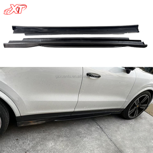 Faldas laterales estilo T de fibra de carbono 9Y0 para <span class=keywords><strong>Porsche</strong></span> <span class=keywords><strong>Cayenne</strong></span> 2018-2023 Kit de Carrocería deportiva Alerón de labio de extensión - Product Image 4