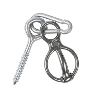 Stainless Steel Horse Lanyard Horse Tack Blocker Tie Rings For Horses