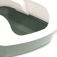 Caja de Arena para Gatos Rectangular Semicerrada y Cómoda Yommy YM4433 45*33.5*18.5cm, Material Plástico y PP Duradero