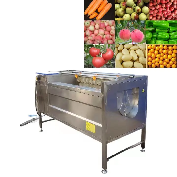 Lavadora de escova de processo de batata manga para máquinas de frutas e legumes