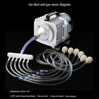 Aérateur de poissons Hailea ACO-328 55W haute puissance, compresseur domestique, pompe à air