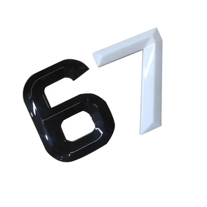 Custom 3D/4D Acrylic Numbers With 3M Adhesive Plastic Acrylic 4D Gel Letters Car License Plate Numbers/Letters