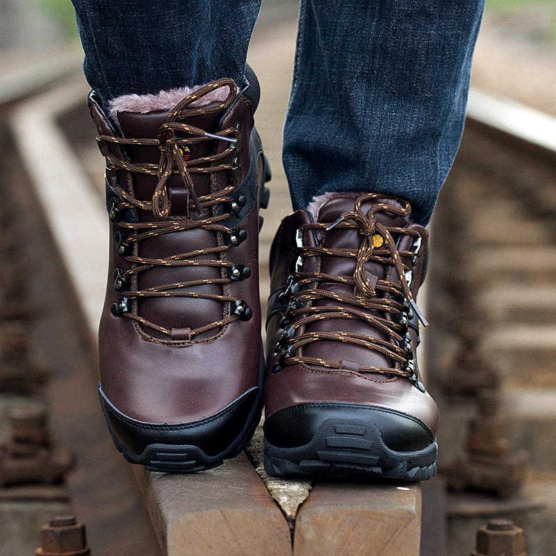 Peter Storm Mens Leather Waterproof Walking Shoes Mens Climbing