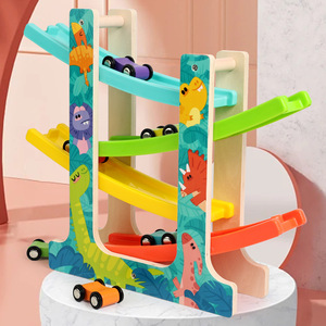 Macchinina Giocattolo Educativa in Legno con Pista Scorrevole ad Alta Velocità a Inerzia per Bambini e Bambine - Vendita all'Ingrosso - Product Image 2
